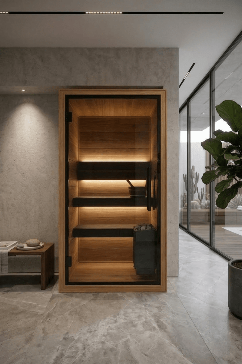 Indoor Sauna Thermo Black 110 - Saunamo