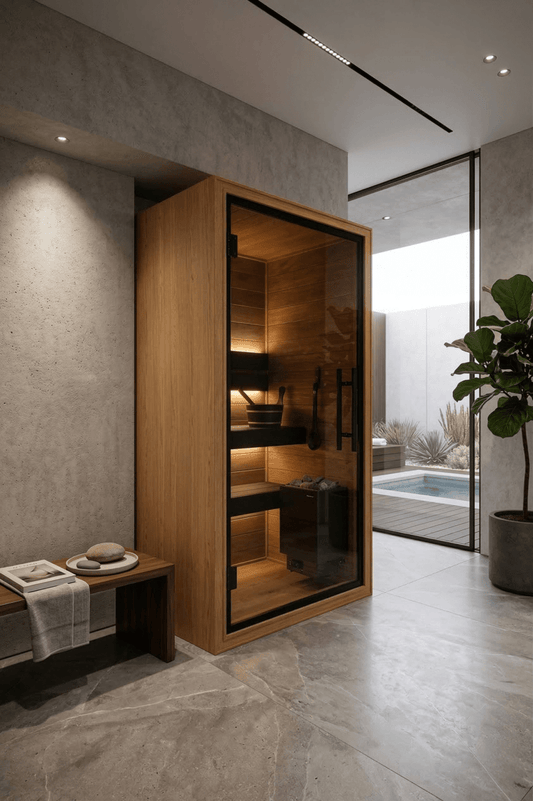 Indoor Sauna Thermo Black 110 - Saunamo