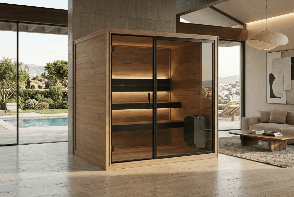 Indoor Sauna Thermo Black 220 - Saunamo
