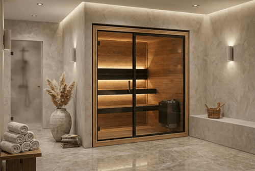Indoor Sauna Thermo Black 220 - Saunamo