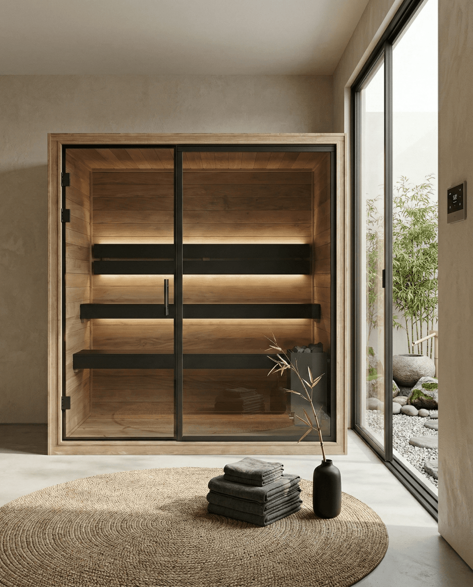 Indoor Sauna Thermo Black 220 - Saunamo
