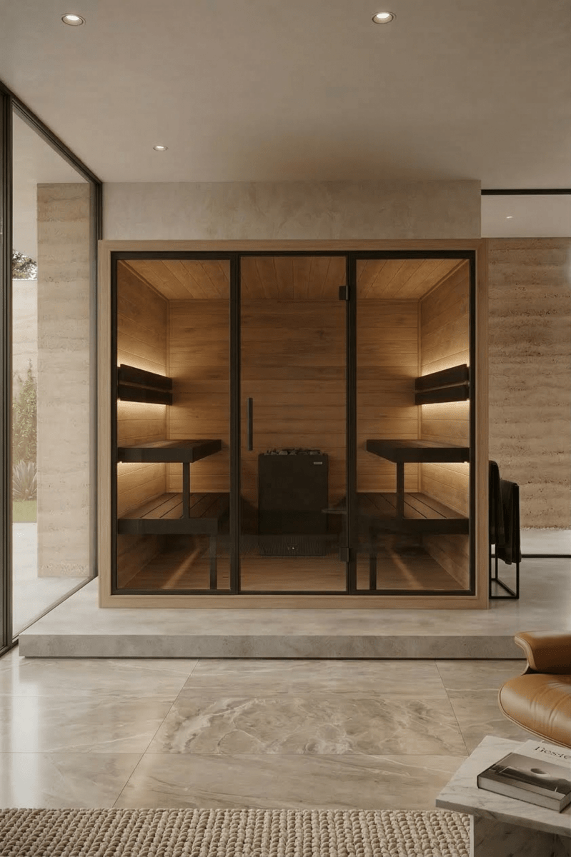 Indoor Sauna Thermo Black 220 Plus - Saunamo
