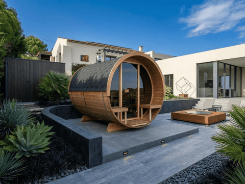 Outdoor Sauna Barrel 280 Deluxe - Saunamo